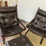 Set of 4 "Siesta" armchairs and ottoman by Ingmar Relling