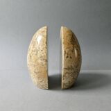 Marble bookends, egg shape