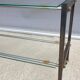 Vintage 1960s metal and glass rolling table