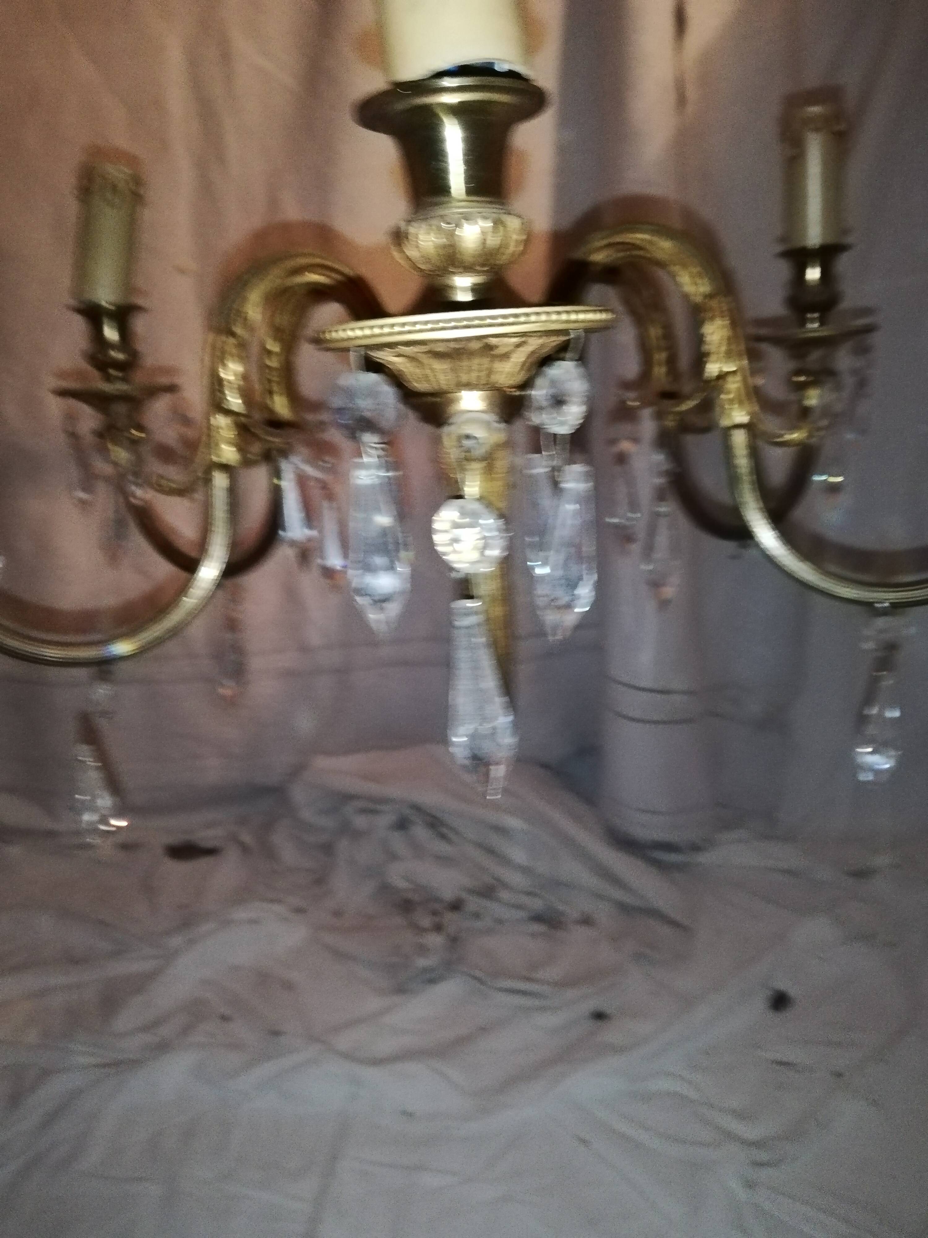 Crystal tassel chandelier 6 candle lights