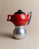 Vintage Red Ceramic Moka Maker by Caffe Cellana, Italy – 1980s Pop Art Design, For Multiple Coffees