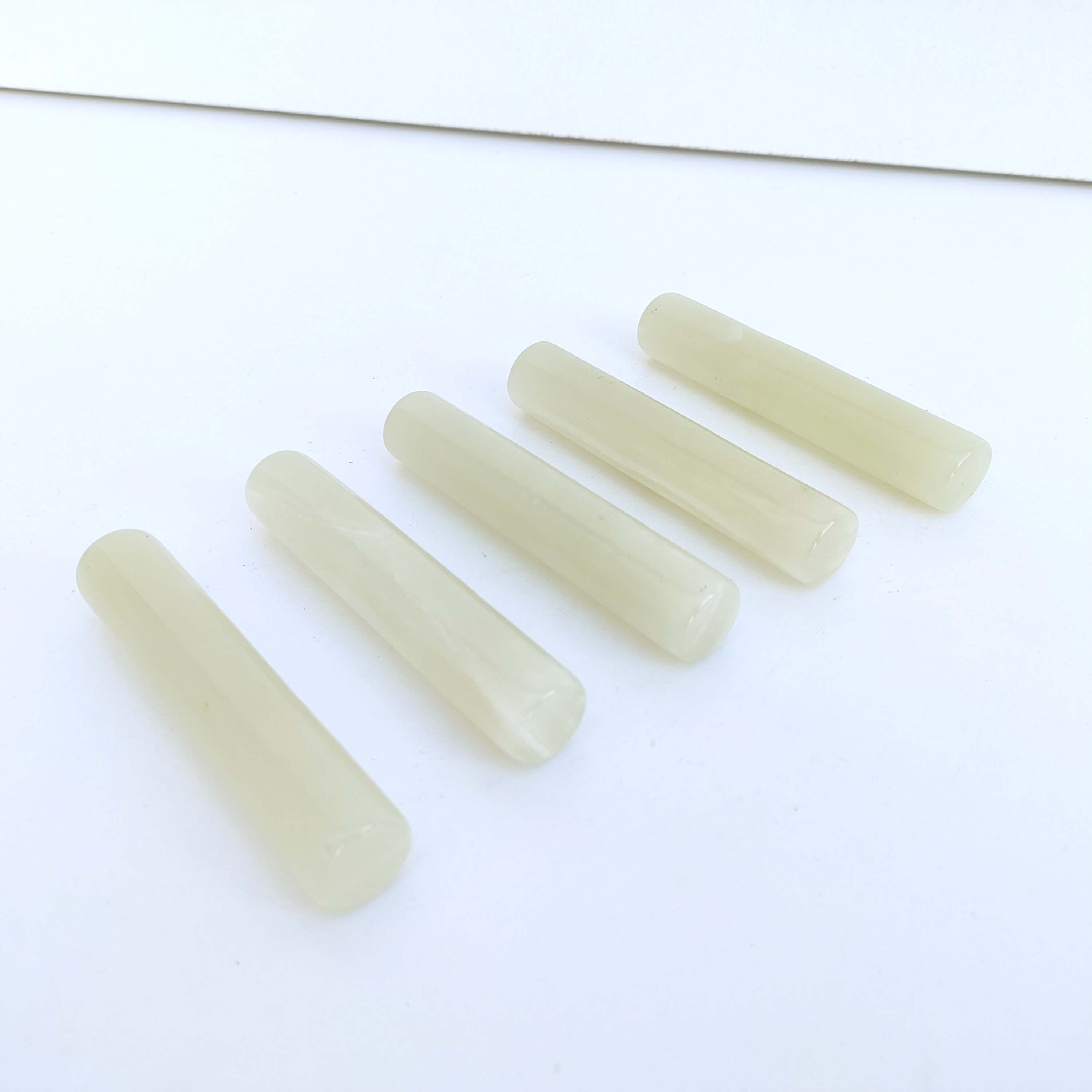 5 Vintage alabaster knife holders