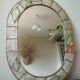 Mirror in real mother-of-pearl and brass