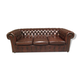 Canapé chesterfield marron 3 places