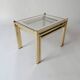 nesting tables in gold metal and mirror vintage 1970s design