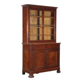 Antique Louis-Philippe walnut library, Italy, 19th century