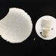 Vintage white glass half-sphere wall light. 1970s