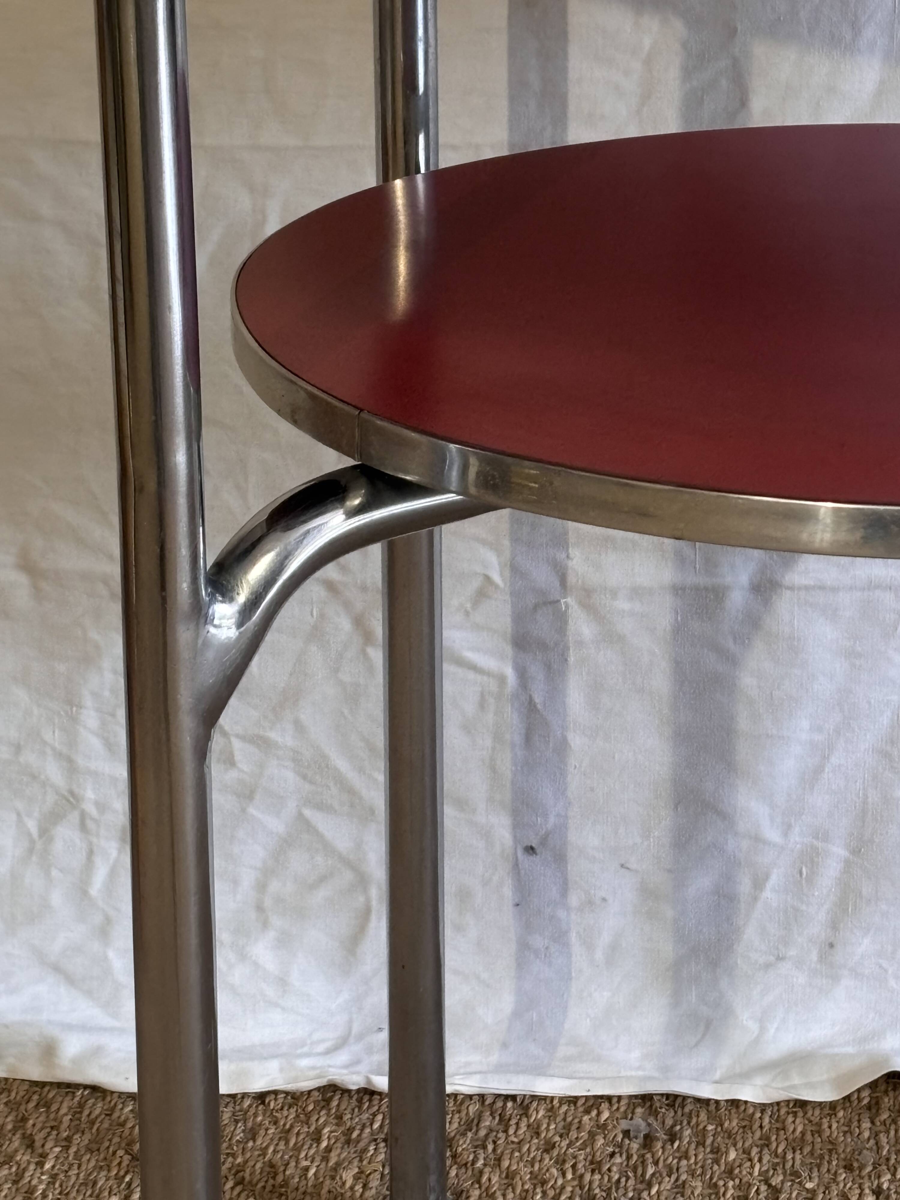 Bauhaus gueridon 1940 chrome