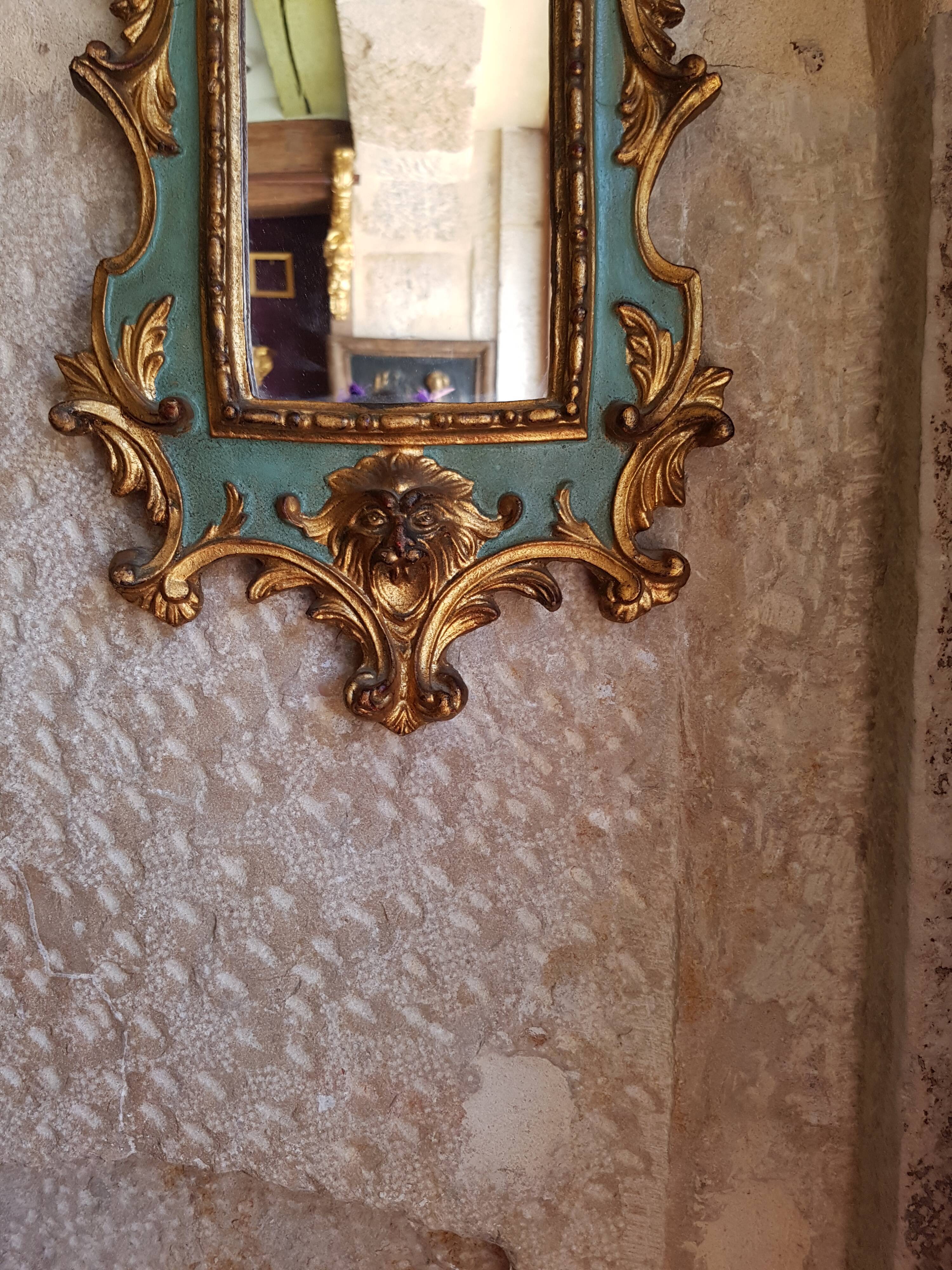 Small Italian Baroque mirror 63x32cm