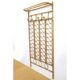 Large rattan wall coat rack, Italy, 1960s.