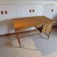 desk - wood-bamboo and woven wicker rattan - 2 drawers - large top - 80