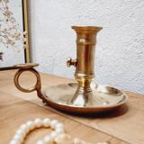 Cellar rat candle holder and brass extinguisher