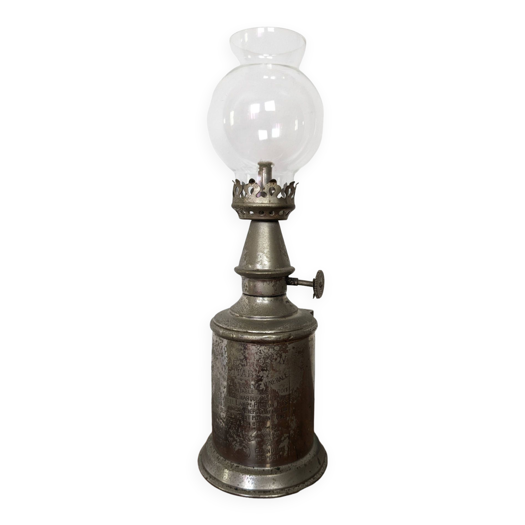 19th century Pigeon oil lamp