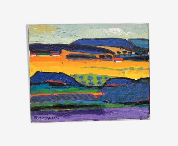 Tableau huile sur toile signé, Rahim Najfar (1945)