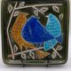 Enamelled plaque the 3 birds by Lisa Larson - Gustavsberg