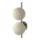 Double chrome metal wall light and opaline, France, 1970.