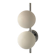 Double chrome metal wall light and opaline, France, 1970.