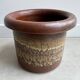 Large vintage fat lava ceramic flower pot / planter
