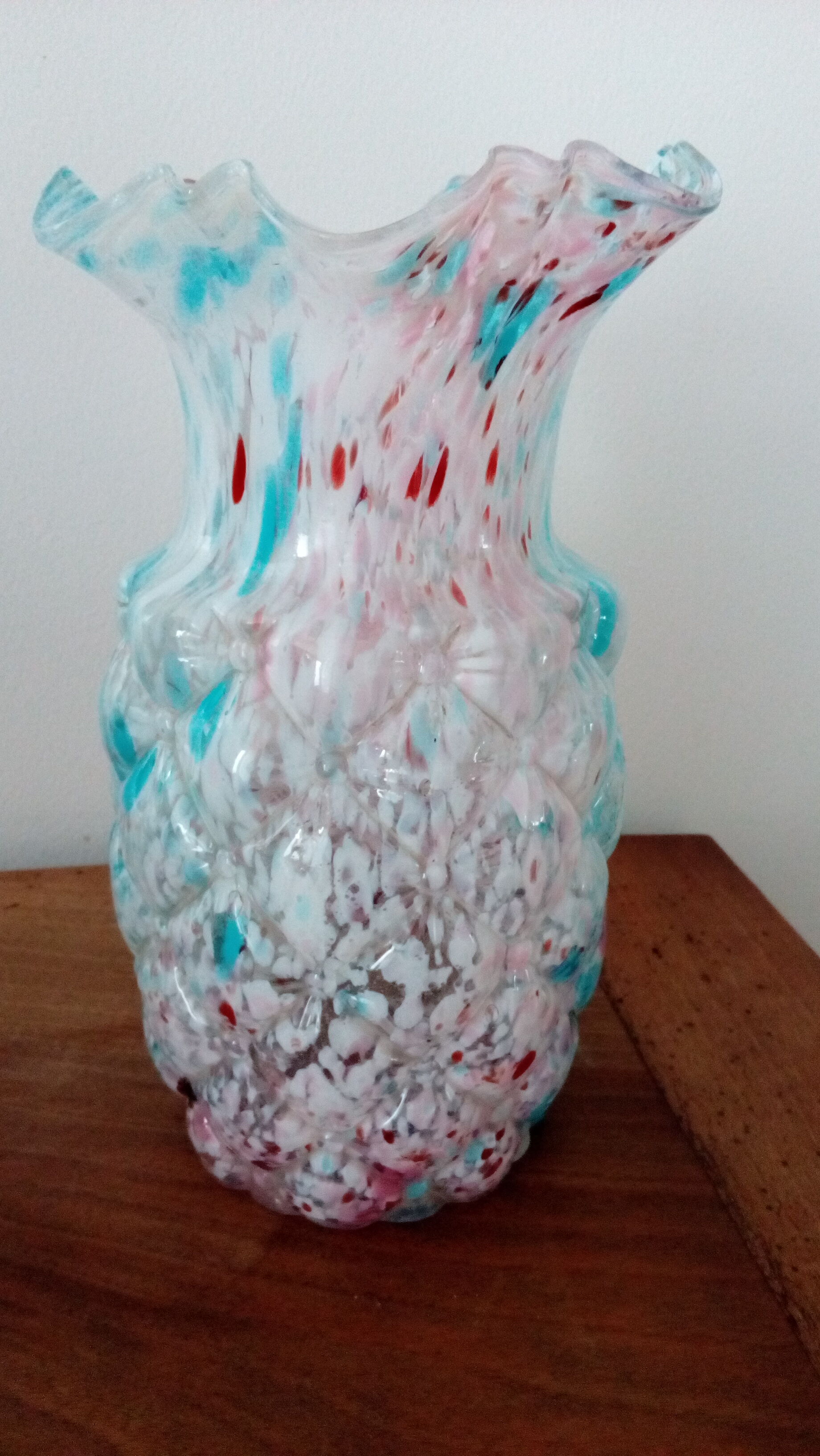 Vase verre de Clichy bleu Selency