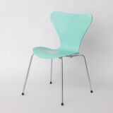 Chaise Iconic Série 7 d'Arne Jacobsen – Laque turquoise, Original Fritz