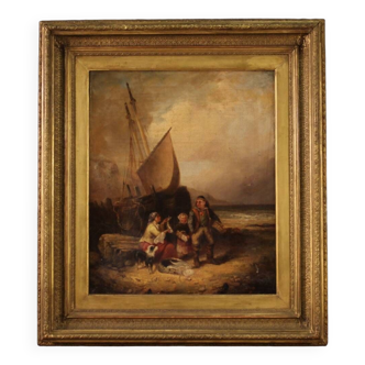 Tableau Paysage Marin Anglais Signé Et Daté 1868