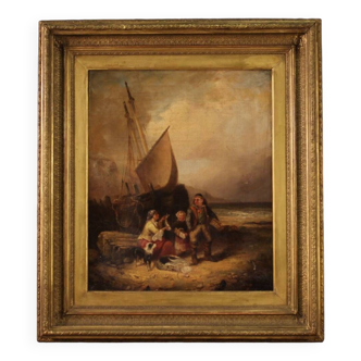 English Seascape Painting Signed And Dated 1868