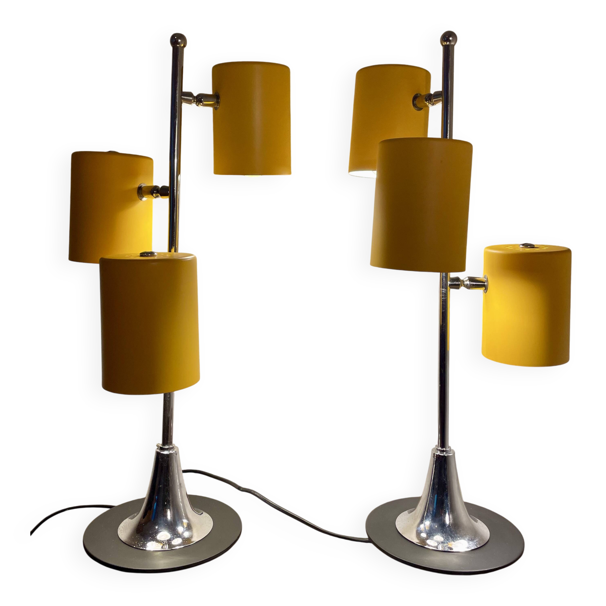Pair of table lamps, Space Age, 60s/70s