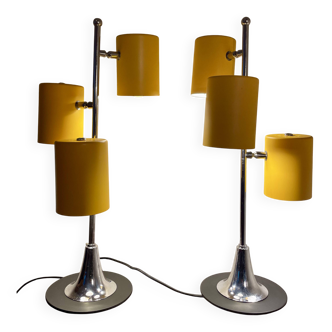 Pair of table lamps, Space Age, 60s/70s