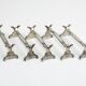 Christofle – Set of 10 Art Nouveau knife rests with chrysanthemum decoration