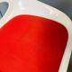 Vintage set of 3 tulip chairs and table, plastic, 70s