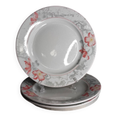 Assiettes plates porcelaine Sarreguemines
