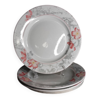 Assiettes plates porcelaine Sarreguemines