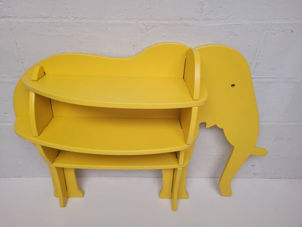 Bibliothèque bois éléphant Habitat 1980