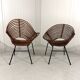 Rattan easy chairs by Rohé Noordwolde, Netherlands 1950-60’s