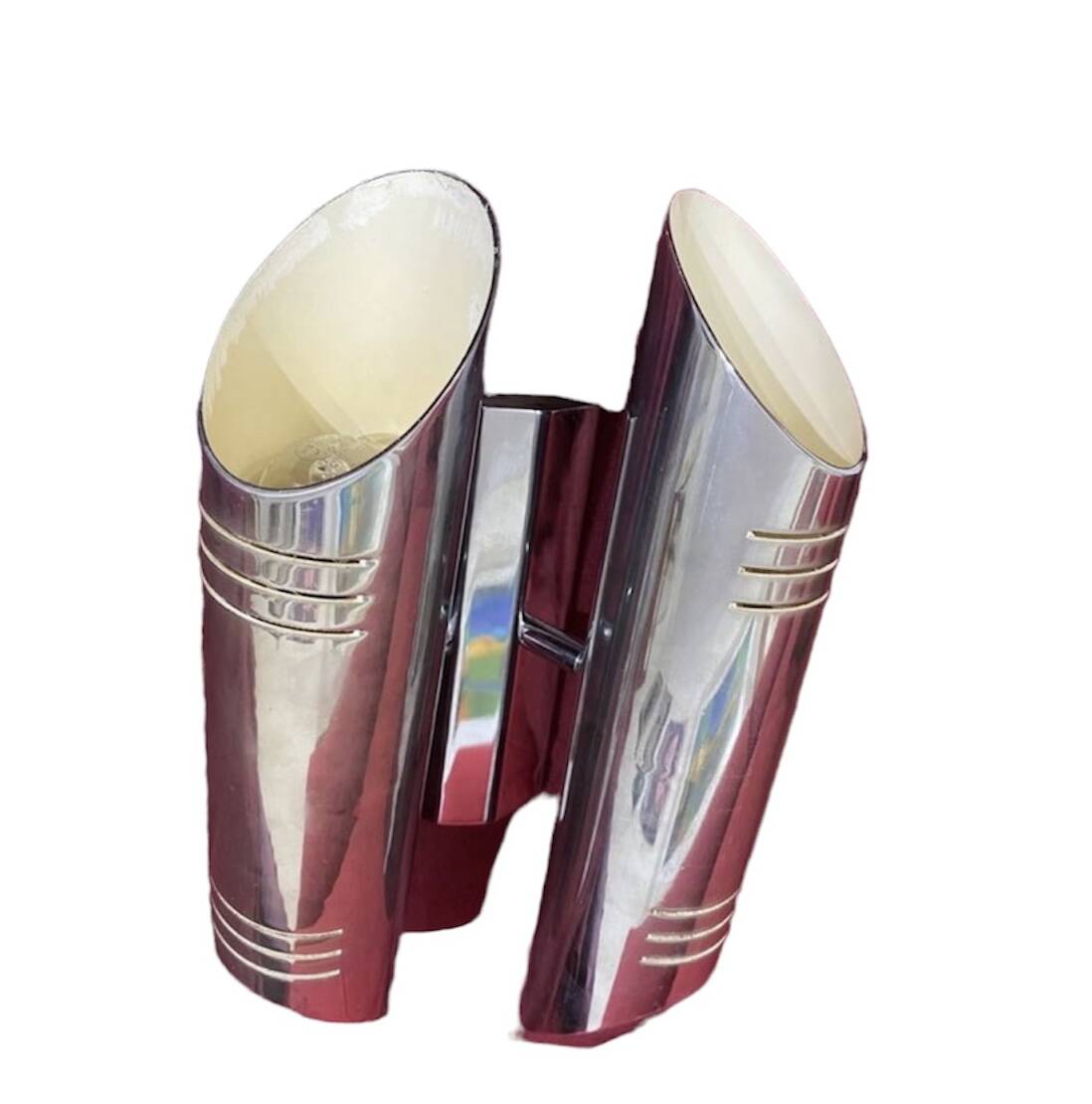 Raak double rod chrome wall light, 1970s