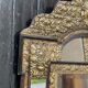 Brass and blackened wood mirror in Louis XVI style circa 1880.