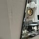 Vintage Big Triangular Wall Mounted Mirror with Beveled Decoration