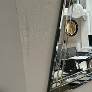 Vintage Big Triangular Wall Mounted Mirror with Beveled Decoration