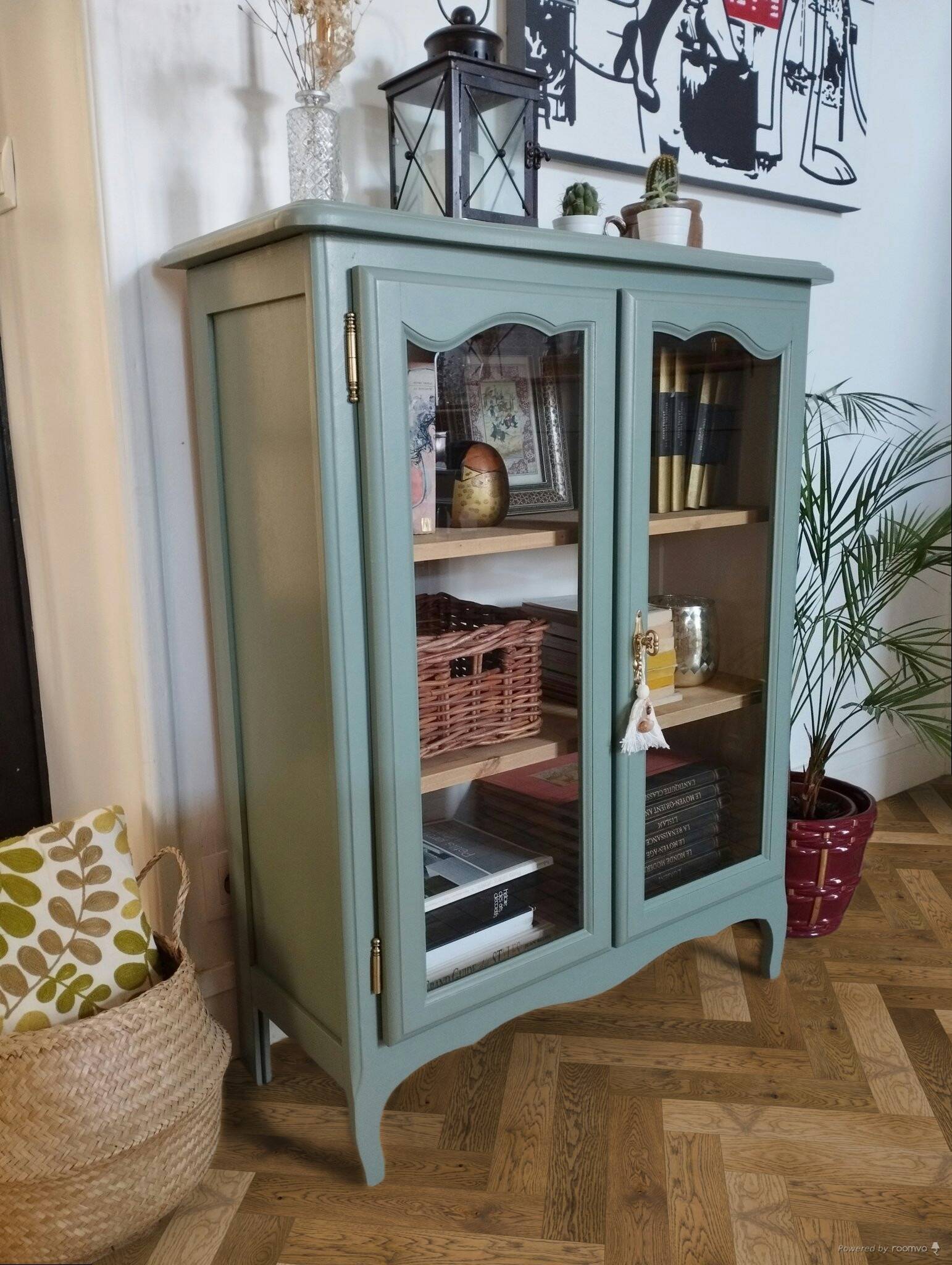 Vintage library display case