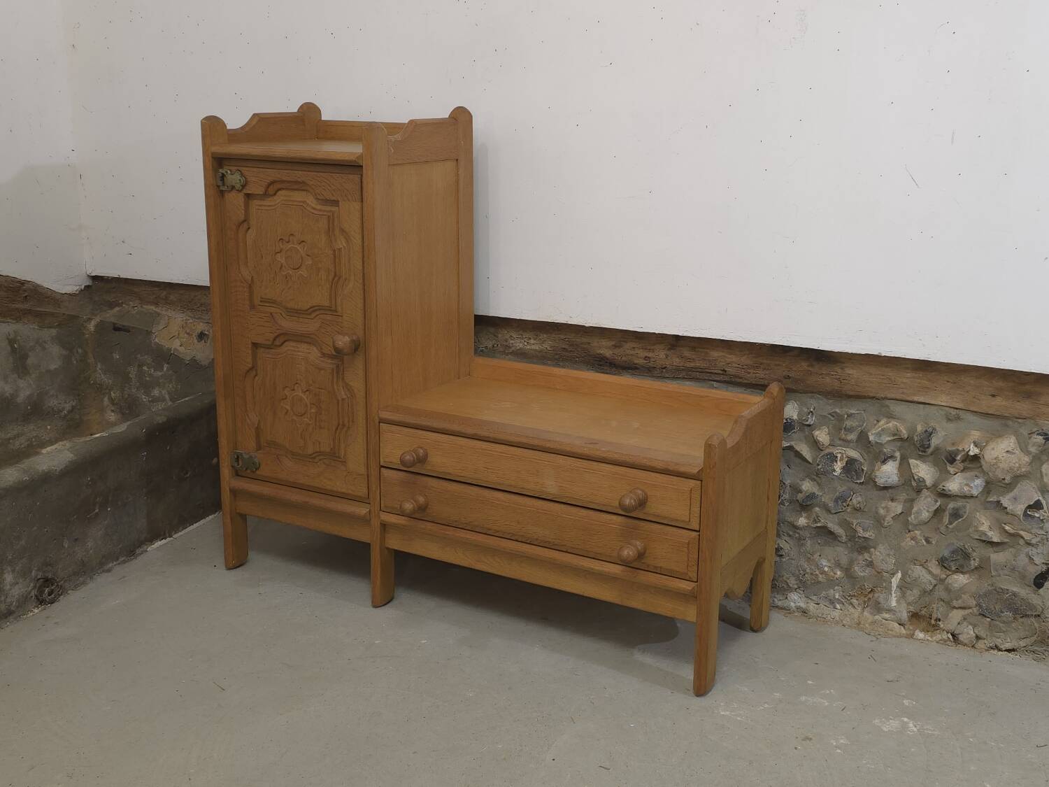 1960 Guillerme et Chambron oak sideboard