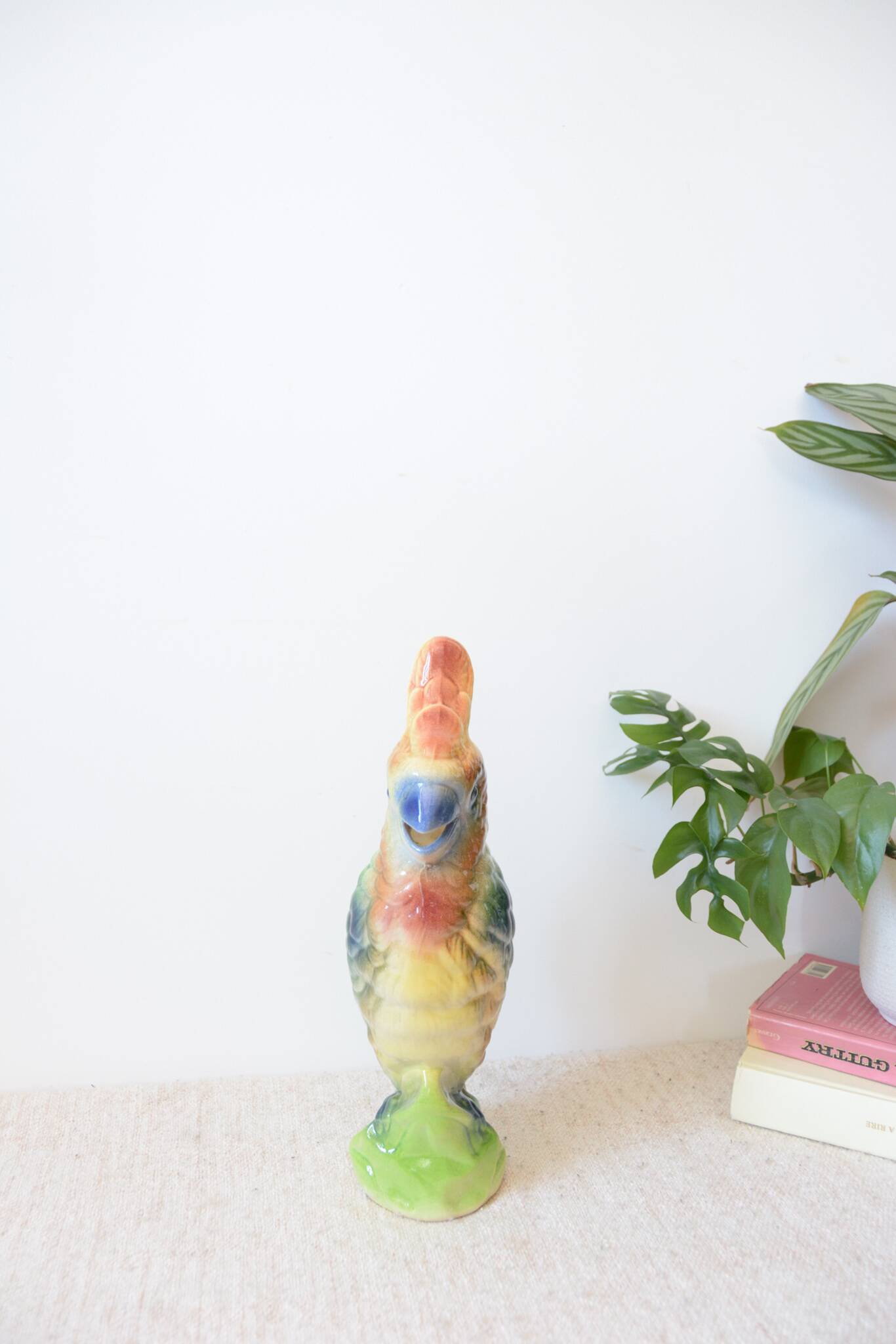 Parrot carafe in earthenware