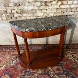 Console demi-lune en noyer d’époque empire début du xixeme siècle