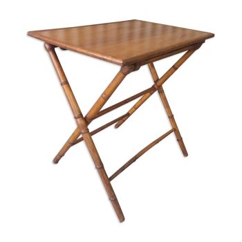 Table pliante vintage en bambou