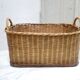 Panier vintage en rotin et en bois