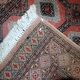 Tapis vintage fait main Bukhara en laine rose et bleu ciel (81cm x 118cm)