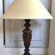 Pair of art deco wooden lamps