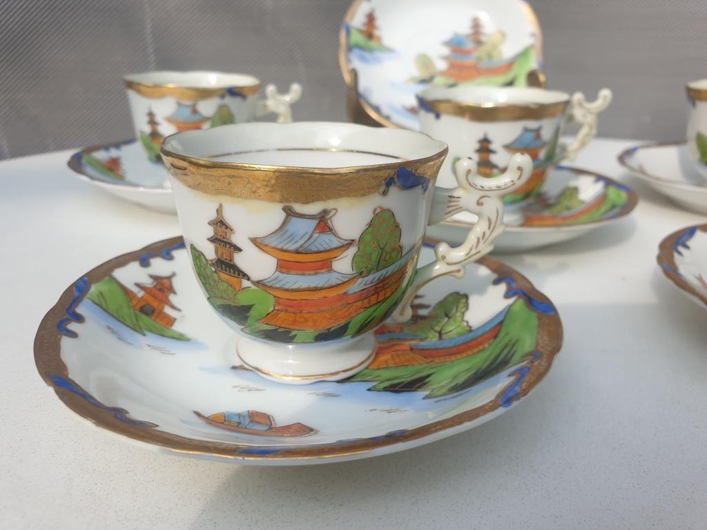 Coffee service Vintage Pagoda 1945 "made in occupied Japan"