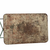 Old folding rectangular iron garden table