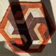 Midcentury Rare Carpet or Rug Hexagon, Denmark, 1960s