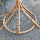 Portemanteau perroquet en rotin et bambou